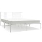 vidaXL Bettgestell mit Kopfteil Metall Weiß 160x200 cm vidaXL Bettgestell mit Kopfteil Metall Weiß 160x200 cm