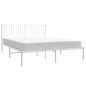 vidaXL Bettgestell mit Kopfteil Metall Weiß 160x200 cm vidaXL Bettgestell mit Kopfteil Metall Weiß 160x200 cm