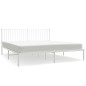 vidaXL Bettgestell mit Kopfteil Metall Weiß 180x200 cm vidaXL Bettgestell mit Kopfteil Metall Weiß 180x200 cm