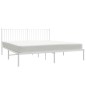 vidaXL Bettgestell mit Kopfteil Metall Weiß 180x200 cm vidaXL Bettgestell mit Kopfteil Metall Weiß 180x200 cm