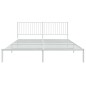 vidaXL Bettgestell mit Kopfteil Metall Weiß 180x200 cm vidaXL Bettgestell mit Kopfteil Metall Weiß 180x200 cm