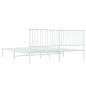 vidaXL Bettgestell mit Kopfteil Metall Weiß 180x200 cm vidaXL Bettgestell mit Kopfteil Metall Weiß 180x200 cm