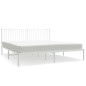 vidaXL Bettgestell mit Kopfteil Metall Weiß 183x213 cm vidaXL Bettgestell mit Kopfteil Metall Weiß 183x213 cm