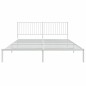 vidaXL Bettgestell mit Kopfteil Metall Weiß 183x213 cm vidaXL Bettgestell mit Kopfteil Metall Weiß 183x213 cm