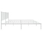 vidaXL Bettgestell mit Kopfteil Metall Weiß 183x213 cm vidaXL Bettgestell mit Kopfteil Metall Weiß 183x213 cm