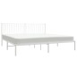 vidaXL Bettgestell mit Kopfteil Metall Weiß 193x203 cm vidaXL Bettgestell mit Kopfteil Metall Weiß 193x203 cm