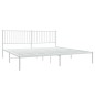 vidaXL Bettgestell mit Kopfteil Metall Weiß 193x203 cm vidaXL Bettgestell mit Kopfteil Metall Weiß 193x203 cm