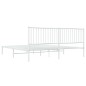 vidaXL Bettgestell mit Kopfteil Metall Weiß 193x203 cm vidaXL Bettgestell mit Kopfteil Metall Weiß 193x203 cm