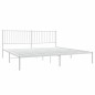 vidaXL Bettgestell mit Kopfteil Metall Weiß 200x200 cm vidaXL Bettgestell mit Kopfteil Metall Weiß 200x200 cm