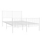 vidaXL Bettgestell mit Kopf- und Fußteil Metall Weiß 135x190 cm vidaXL Bettgestell mit Kopf- und Fußteil Metall Weiß 135x190 cm