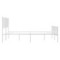 vidaXL Bettgestell mit Kopf- und Fußteil Metall Weiß 135x190 cm vidaXL Bettgestell mit Kopf- und Fußteil Metall Weiß 135x190 cm