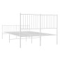 vidaXL Bettgestell mit Kopf- und Fußteil Metall Weiß 135x190 cm vidaXL Bettgestell mit Kopf- und Fußteil Metall Weiß 135x190 cm