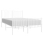 vidaXL Bettgestell mit Kopf- und Fußteil Metall Weiß 140x190 cm vidaXL Bettgestell mit Kopf- und Fußteil Metall Weiß 140x190 cm