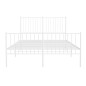 vidaXL Bettgestell mit Kopf- und Fußteil Metall Weiß 140x190 cm vidaXL Bettgestell mit Kopf- und Fußteil Metall Weiß 140x190 cm
