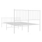vidaXL Bettgestell mit Kopf- und Fußteil Metall Weiß 140x190 cm vidaXL Bettgestell mit Kopf- und Fußteil Metall Weiß 140x190 cm