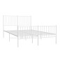 vidaXL Bettgestell mit Kopf- und Fußteil Metall Weiß 140x200 cm vidaXL Bettgestell mit Kopf- und Fußteil Metall Weiß 140x200 cm