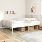 vidaXL Bettgestell mit Kopf- und Fußteil Metall Weiß 180x200 cm vidaXL Bettgestell mit Kopf- und Fußteil Metall Weiß 180x200 cm