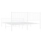 vidaXL Bettgestell mit Kopf- und Fußteil Metall Weiß 183x213 cm vidaXL Bettgestell mit Kopf- und Fußteil Metall Weiß 183x213 cm