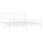 vidaXL Bettgestell mit Kopf- und Fußteil Metall Weiß 193x203 cm vidaXL Bettgestell mit Kopf- und Fußteil Metall Weiß 193x203 cm