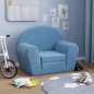 Schlafsofa für Kinder Blau Weicher Plüsch Schlafsofa für Kinder Blau Weicher Plüsch