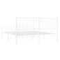vidaXL Bettgestell mit Kopf- und Fußteil Metall Weiß 193x203 cm vidaXL Bettgestell mit Kopf- und Fußteil Metall Weiß 193x203 cm