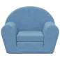 Schlafsofa für Kinder Blau Weicher Plüsch Schlafsofa für Kinder Blau Weicher Plüsch