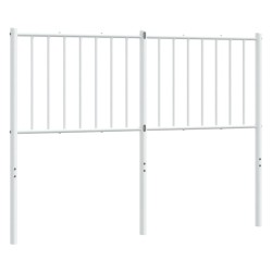 vidaXL Kopfteil Metall Weiß 120 cm