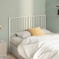 vidaXL Kopfteil Metall Weiß 135 cm