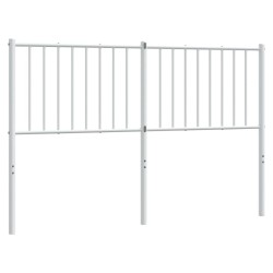 vidaXL Kopfteil Metall Weiß 140 cm