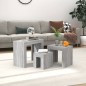 vidaXL Satztische 3 Stk. Grau Sonoma Holzwerkstoff vidaXL Satztische 3 Stk. Grau Sonoma Holzwerkstoff