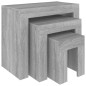vidaXL Satztische 3 Stk. Grau Sonoma Holzwerkstoff vidaXL Satztische 3 Stk. Grau Sonoma Holzwerkstoff