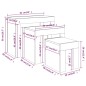 vidaXL Satztische 3 Stk. Grau Sonoma Holzwerkstoff vidaXL Satztische 3 Stk. Grau Sonoma Holzwerkstoff