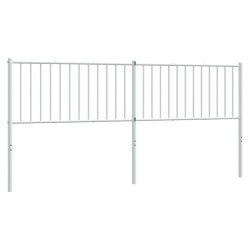 vidaXL Kopfteil Metall Weiß 193 cm