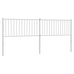 vidaXL Kopfteil Metall Weiß 200 cm
