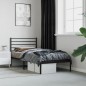 vidaXL Bettgestell mit Kopfteil Metall Schwarz 90x200 cm vidaXL Bettgestell mit Kopfteil Metall Schwarz 90x200 cm
