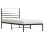 vidaXL Bettgestell mit Kopfteil Metall Schwarz 90x200 cm vidaXL Bettgestell mit Kopfteil Metall Schwarz 90x200 cm