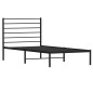 vidaXL Bettgestell mit Kopfteil Metall Schwarz 90x200 cm vidaXL Bettgestell mit Kopfteil Metall Schwarz 90x200 cm