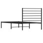 vidaXL Bettgestell mit Kopfteil Metall Schwarz 90x200 cm vidaXL Bettgestell mit Kopfteil Metall Schwarz 90x200 cm