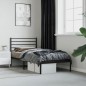 vidaXL Bettgestell mit Kopfteil Metall Schwarz 100x190 cm vidaXL Bettgestell mit Kopfteil Metall Schwarz 100x190 cm