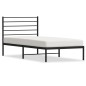 vidaXL Bettgestell mit Kopfteil Metall Schwarz 100x190 cm vidaXL Bettgestell mit Kopfteil Metall Schwarz 100x190 cm