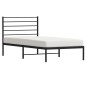 vidaXL Bettgestell mit Kopfteil Metall Schwarz 100x190 cm vidaXL Bettgestell mit Kopfteil Metall Schwarz 100x190 cm