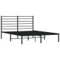 vidaXL Bettgestell mit Kopfteil Metall Schwarz 120x190 cm vidaXL Bettgestell mit Kopfteil Metall Schwarz 120x190 cm