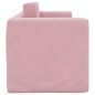 2-Sitzer Kindersofa mit Schlaffunktion Rosa Weicher Plüsch 2-Sitzer Kindersofa mit Schlaffunktion Rosa Weicher Plüsch