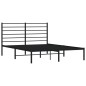 vidaXL Bettgestell mit Kopfteil Metall Schwarz 140x190 cm vidaXL Bettgestell mit Kopfteil Metall Schwarz 140x190 cm