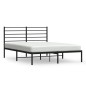 vidaXL Bettgestell mit Kopfteil Metall Schwarz 140x200 cm vidaXL Bettgestell mit Kopfteil Metall Schwarz 140x200 cm