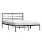 vidaXL Bettgestell mit Kopfteil Metall Schwarz 140x200 cm vidaXL Bettgestell mit Kopfteil Metall Schwarz 140x200 cm