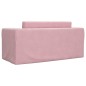 2-Sitzer Kindersofa mit Schlaffunktion Rosa Weicher Plüsch 2-Sitzer Kindersofa mit Schlaffunktion Rosa Weicher Plüsch