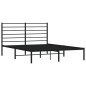 vidaXL Bettgestell mit Kopfteil Metall Schwarz 140x200 cm vidaXL Bettgestell mit Kopfteil Metall Schwarz 140x200 cm
