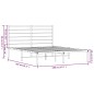 vidaXL Bettgestell mit Kopfteil Metall Schwarz 140x200 cm vidaXL Bettgestell mit Kopfteil Metall Schwarz 140x200 cm