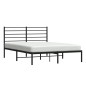 vidaXL Bettgestell mit Kopfteil Metall Schwarz 150x200 cm vidaXL Bettgestell mit Kopfteil Metall Schwarz 150x200 cm
